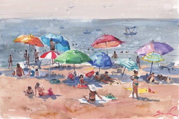 Rain: Sunny Day At The Beach by Samira Yanushkova