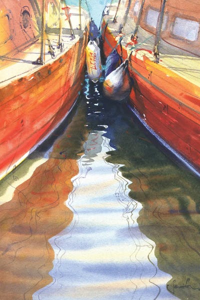 Samira Yanushkova: Yachts In The Port by Samira Yanushkova