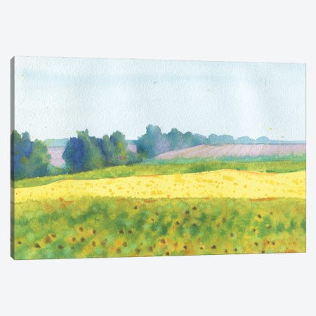Field Landscape Canvas Print #SYH417} by Samira Yanushkova Canvas Wall Art