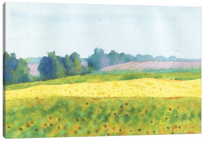 Field Landscape Canvas Art Print - Samira Yanushkova