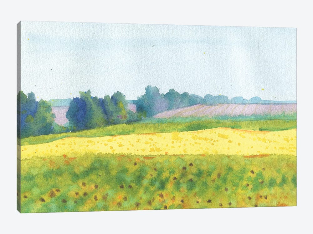 Field Landscape by Samira Yanushkova 1-piece Canvas Art Print