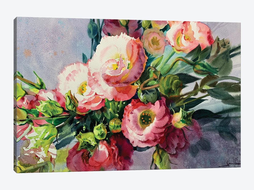 Delightful Flowers by Samira Yanushkova 1-piece Canvas Wall Art