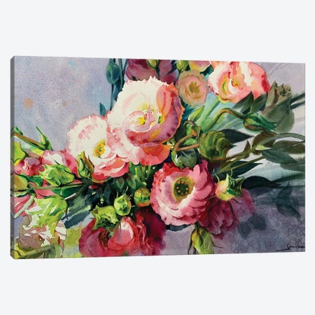 Delightful Flowers Canvas Print #SYH42} by Samira Yanushkova Canvas Art