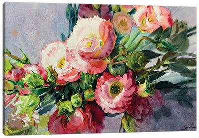 Delightful Flowers Canvas Art Print - Samira Yanushkova