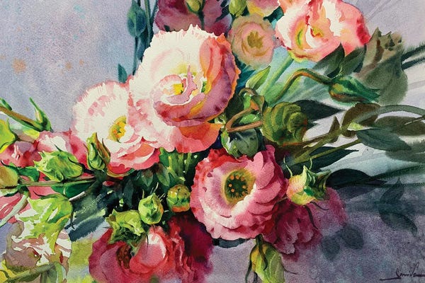 Middle Eastern Artists: Delightful Flowers by Samira Yanushkova