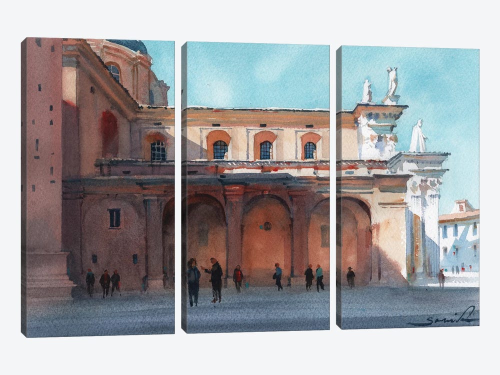 Cityscape Italy by Samira Yanushkova 3-piece Canvas Artwork
