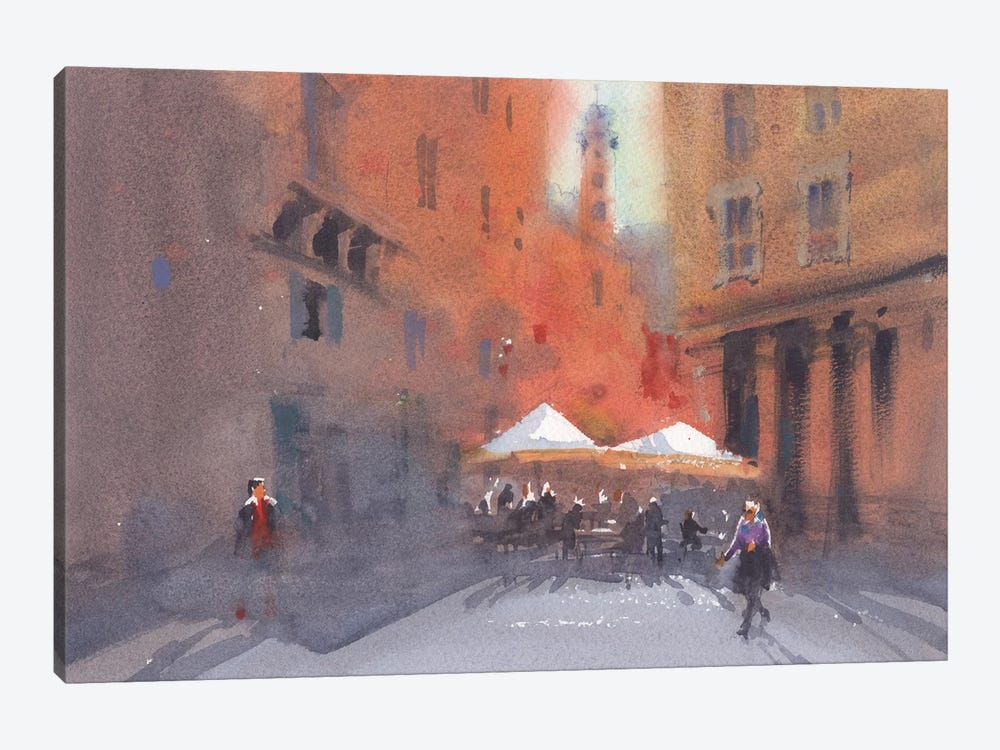 Italian Morning Coffee by Samira Yanushkova 1-piece Canvas Print