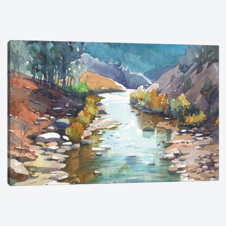 Mountain River Canvas Print #SYH452} by Samira Yanushkova Canvas Art Print