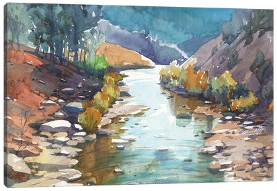 Mountain River Canvas Art Print - Samira Yanushkova