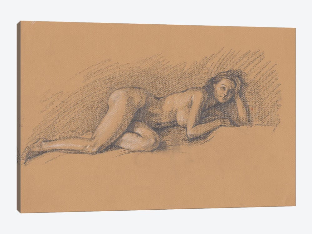 Naked Woman Art by Samira Yanushkova 1-piece Canvas Art Print