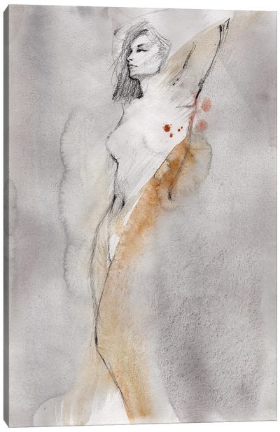 Sensual Woman Canvas Art Print - Samira Yanushkova