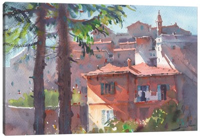 Cityscape Italy Urbino Canvas Art Print - Samira Yanushkova