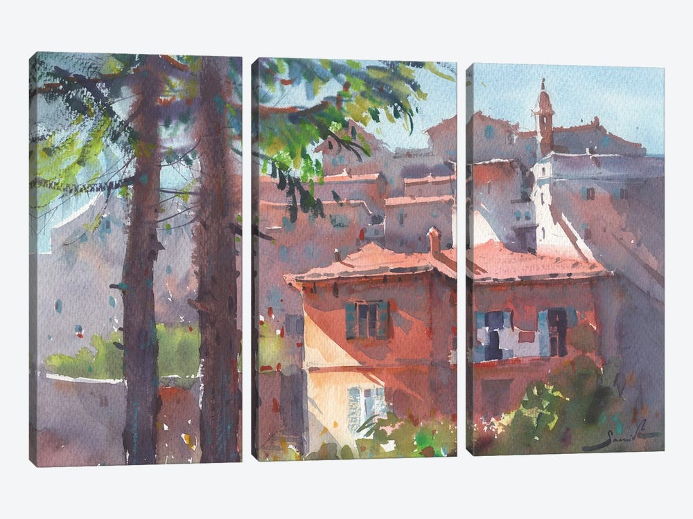 Cityscape Italy Urbino by Samira Yanushkova 3-piece Canvas Print