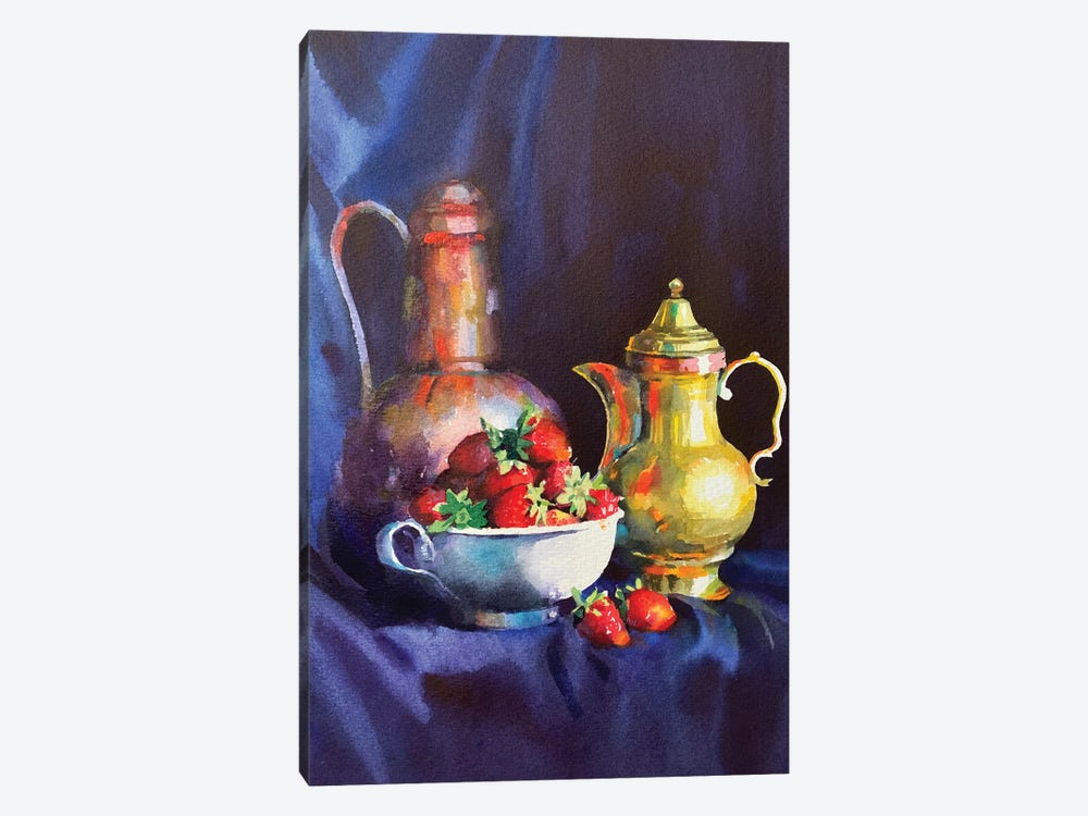 Still Life With Strawberries by Samira Yanushkova 1-piece Art Print