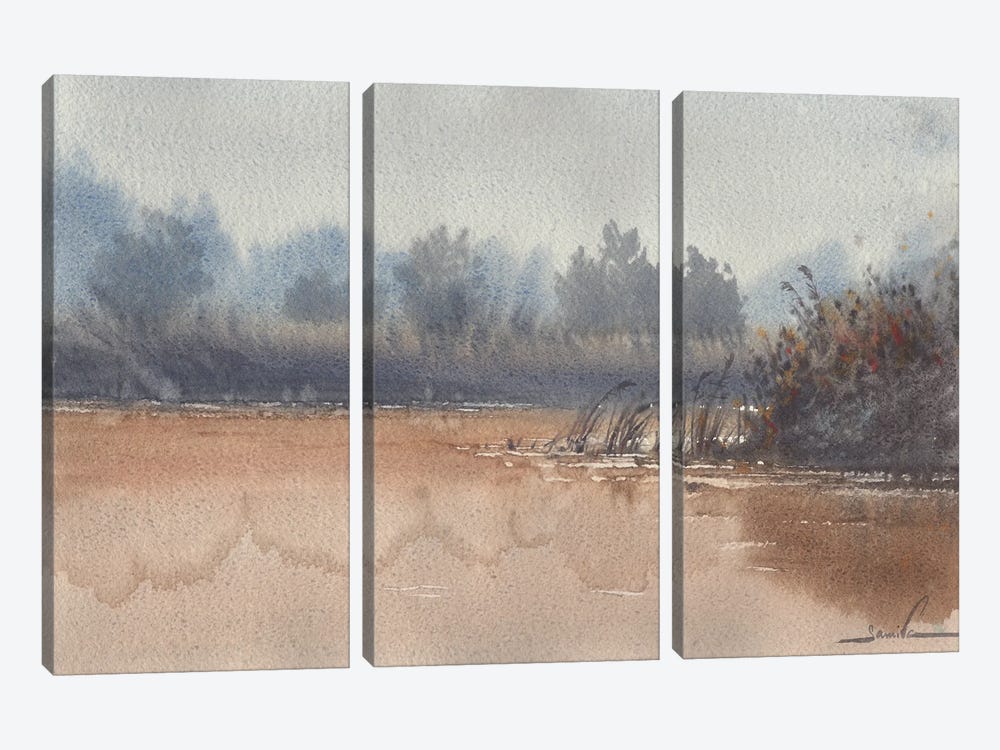 Fog Landscape by Samira Yanushkova 3-piece Canvas Art Print