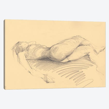 Beautiful Naked Woman Erotic Art Nude Painting Canvas Print #SYH47} by Samira Yanushkova Art Print