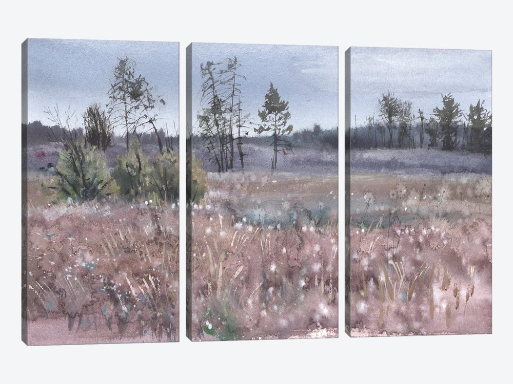 Misty Landscape by Samira Yanushkova 3-piece Canvas Art Print