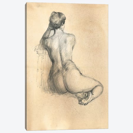 Nude Beautiful Girl From The Back Canvas Print #SYH483} by Samira Yanushkova Canvas Art
