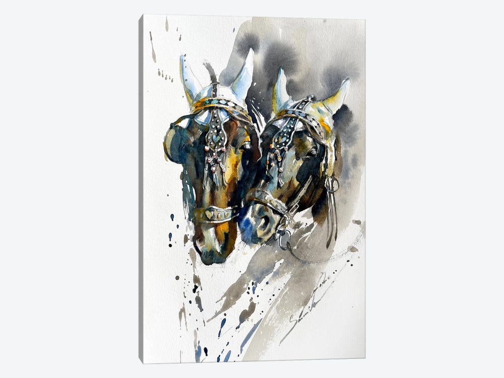 Horses by Samira Yanushkova 1-piece Art Print