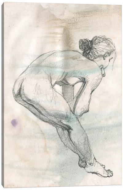 Nude Female Figure Canvas Art Print - Samira Yanushkova