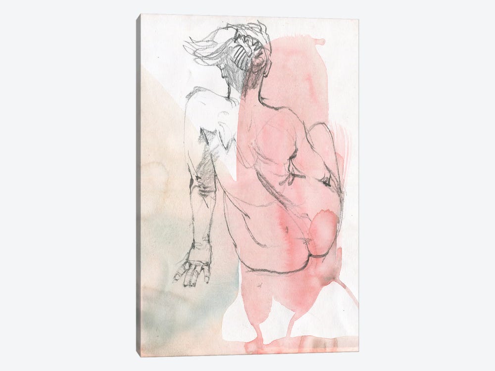 Soft Lines Of A Nude Form by Samira Yanushkova 1-piece Canvas Artwork