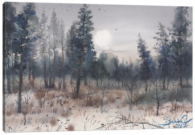 Forest Landscape Canvas Art Print - Samira Yanushkova