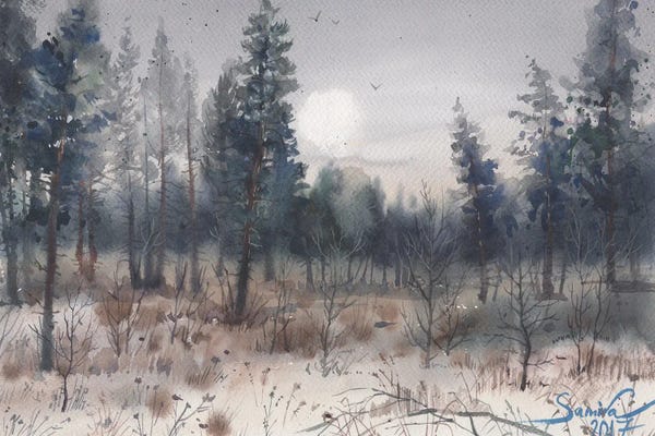 Rustic Décor: Forest Landscape by Samira Yanushkova