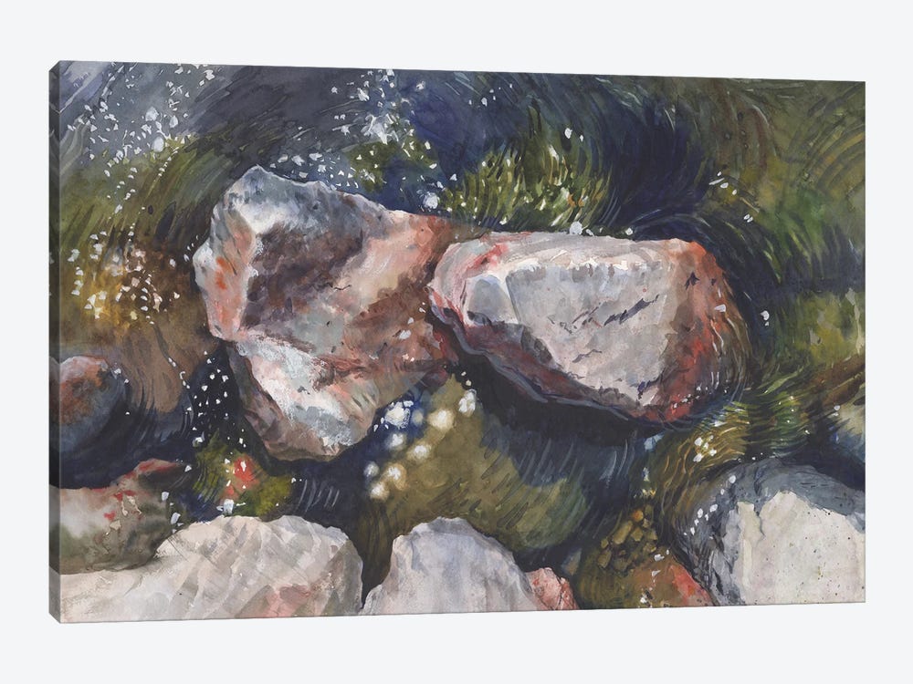 Nature Stones In Water by Samira Yanushkova 1-piece Canvas Wall Art