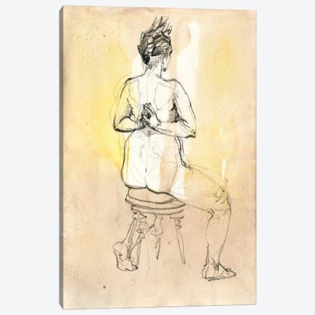 Abstract Nude In Warm Tones Canvas Print #SYH500} by Samira Yanushkova Canvas Art Print