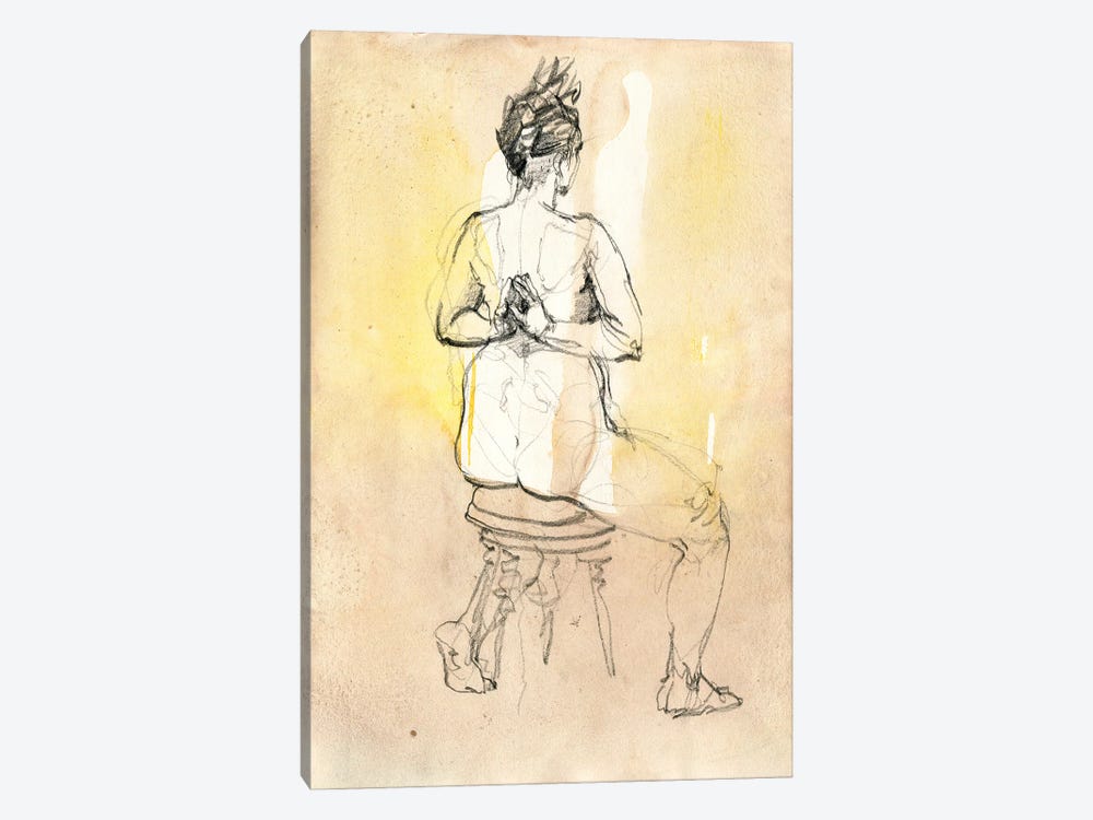 Abstract Nude In Warm Tones by Samira Yanushkova 1-piece Canvas Art