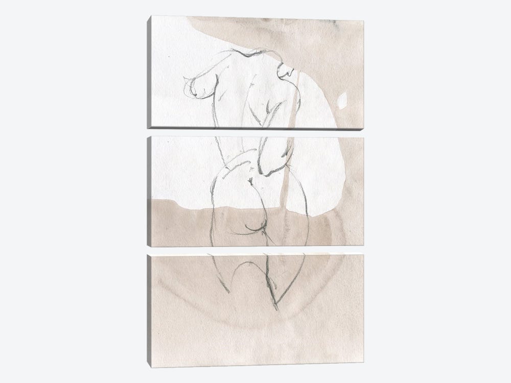 The Allure Of The Female Form by Samira Yanushkova 3-piece Canvas Print