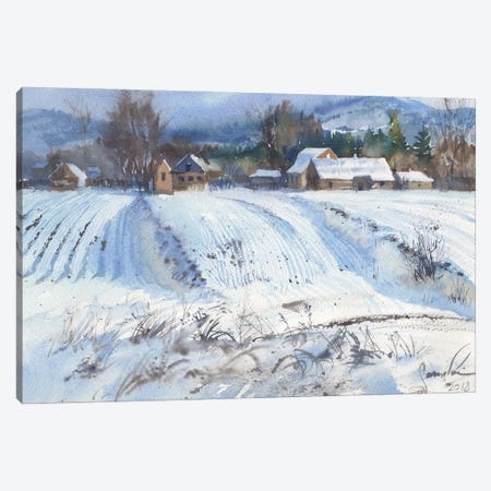 Winter Landscape Snow Scene Canvas Print #SYH51} by Samira Yanushkova Canvas Print