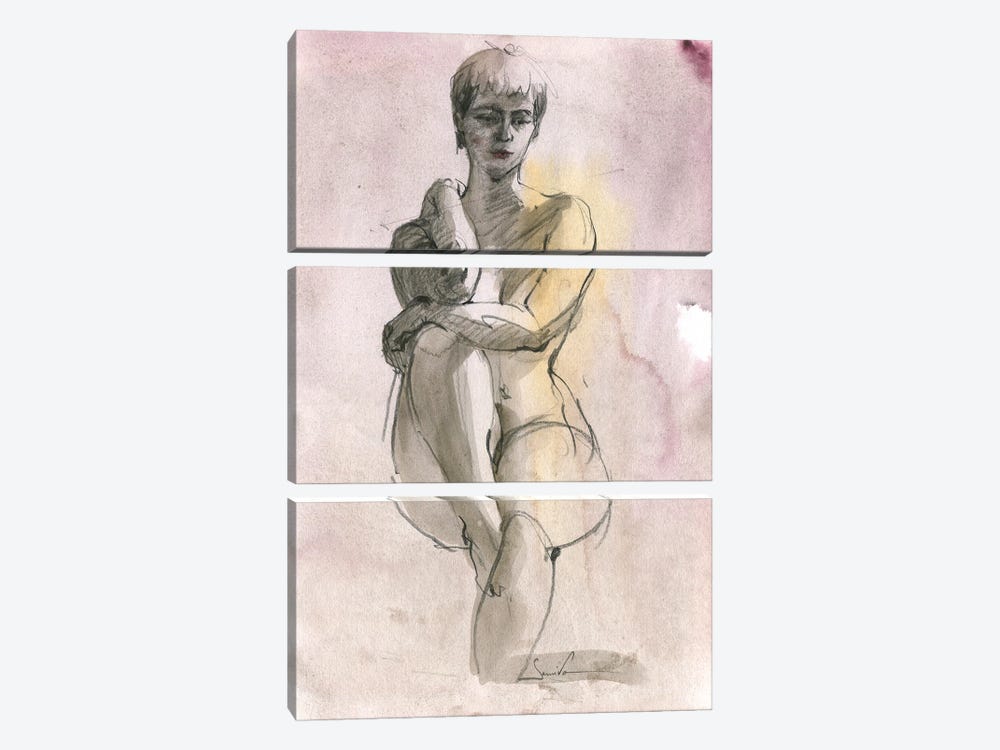 Sensual Strokes by Samira Yanushkova 3-piece Canvas Art Print