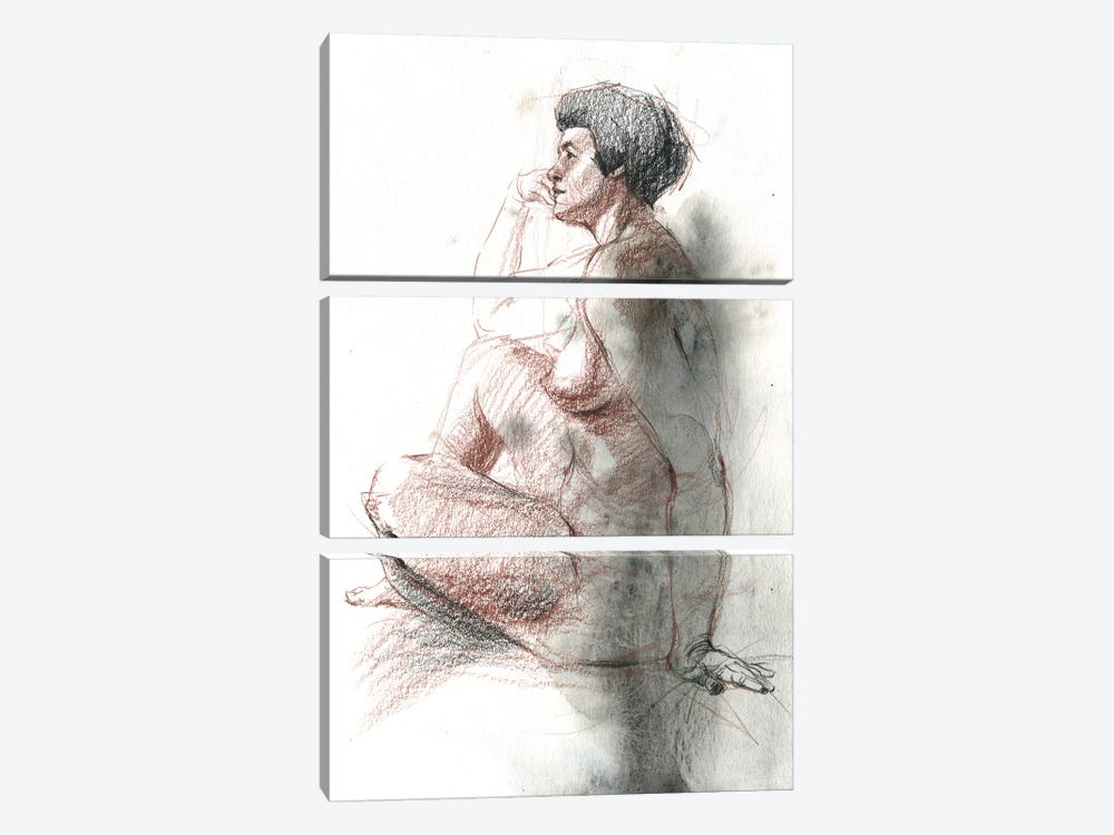 Tender Obsessio by Samira Yanushkova 3-piece Canvas Art Print