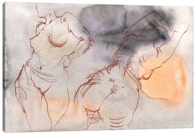 Sensual Rhythms Canvas Art Print - Subdued Nudes