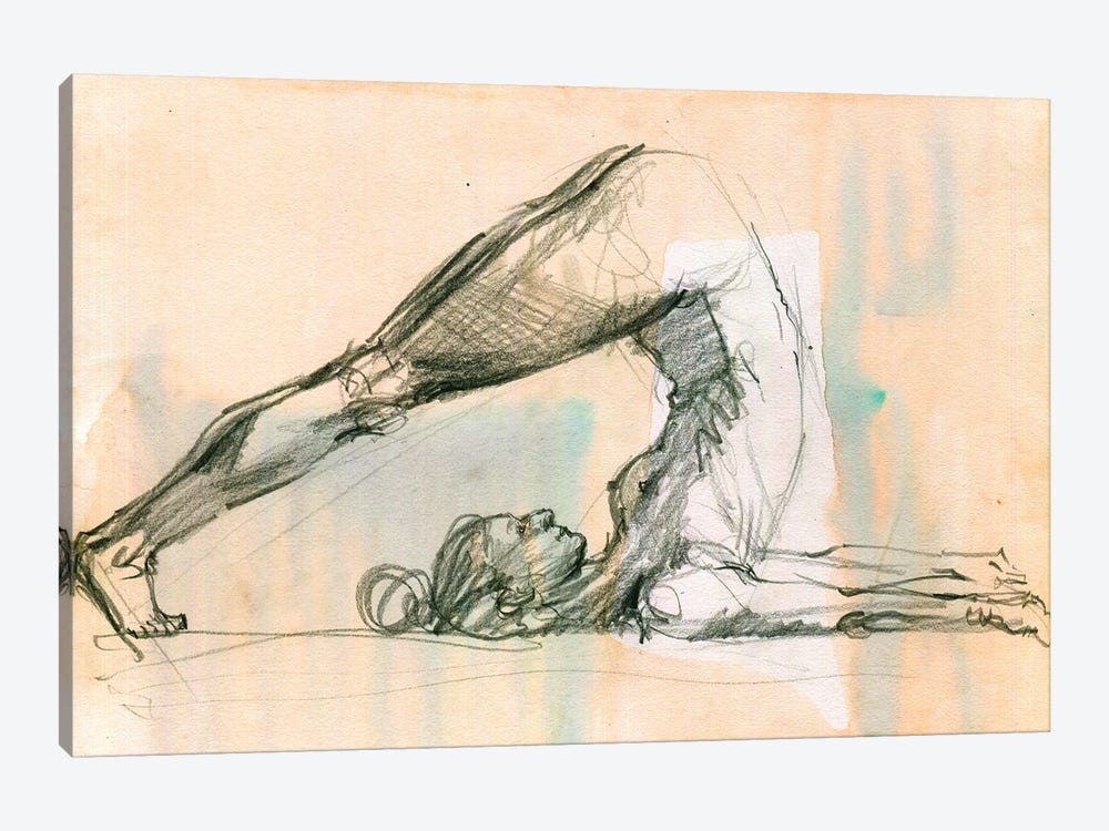 Harmony Unveiled - The Yoga Nude by Samira Yanushkova 1-piece Canvas Artwork