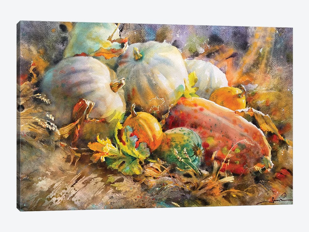 Still Life Pumpkin by Samira Yanushkova 1-piece Art Print