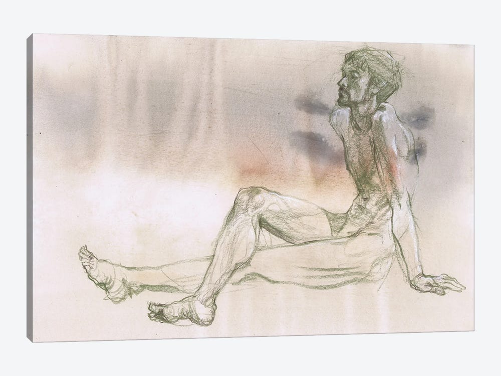 Masculine Serenity Pencil Expressions by Samira Yanushkova 1-piece Canvas Artwork