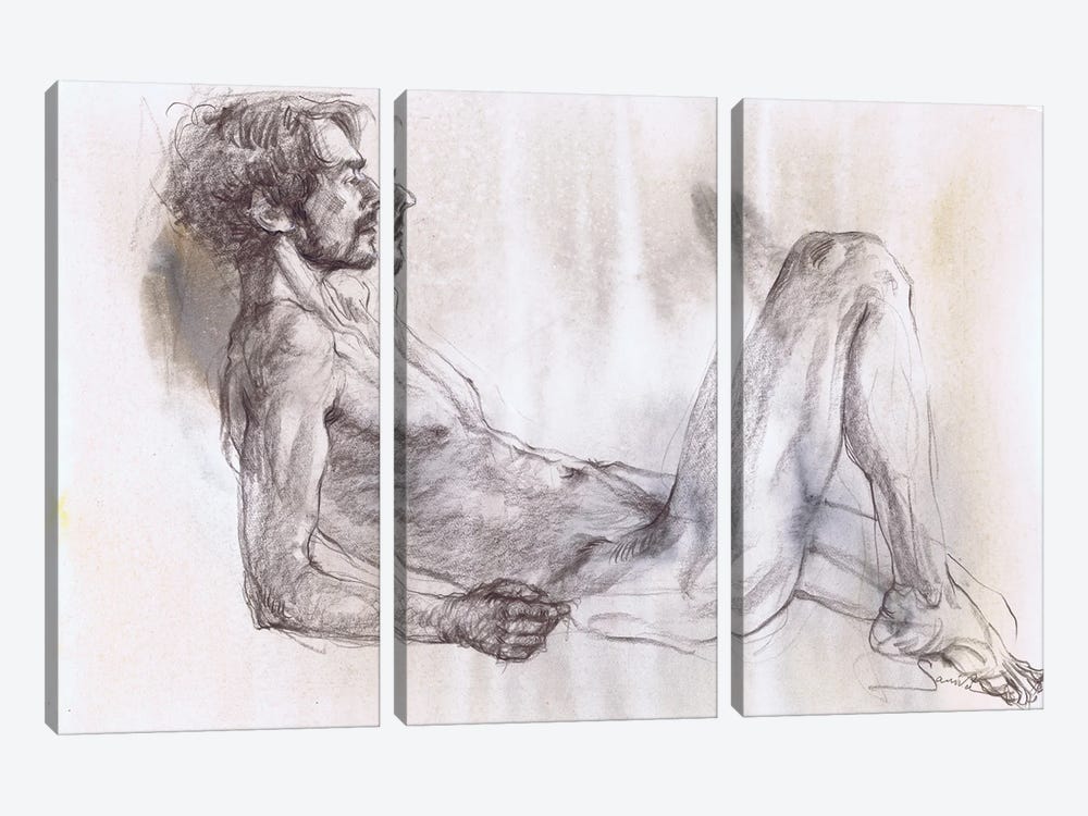 Graceful Masculine Forms by Samira Yanushkova 3-piece Canvas Art
