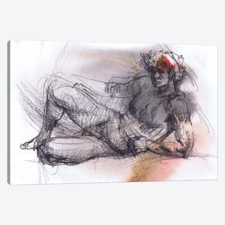 Ethereal Male Sketches Canvas Print #SYH609} by Samira Yanushkova Canvas Wall Art