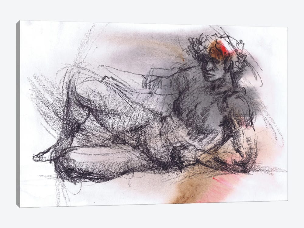 Ethereal Male Sketches by Samira Yanushkova 1-piece Canvas Art Print