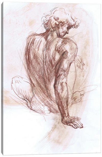 Serenade Of Apollo - Male Sketches Canvas Art Print - Samira Yanushkova
