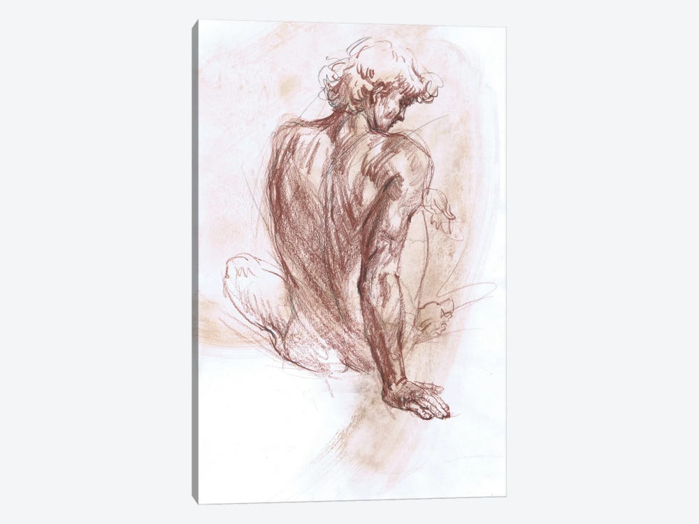 Serenade Of Apollo - Male Sketches by Samira Yanushkova 1-piece Canvas Artwork