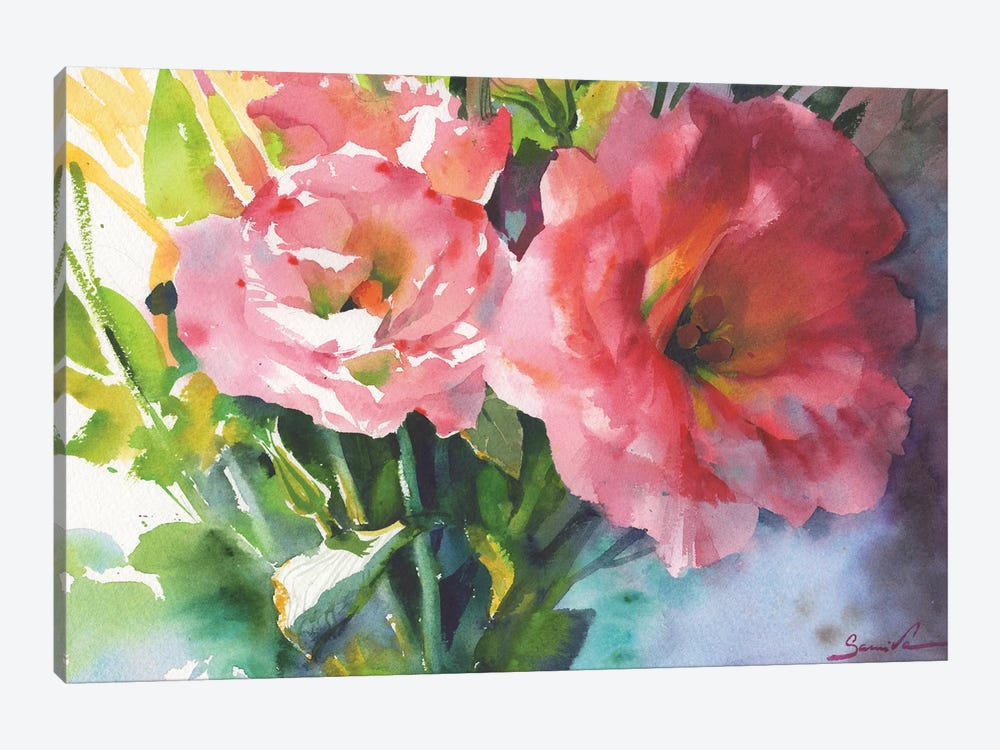 Beautiful Watercolor Flowers by Samira Yanushkova 1-piece Art Print