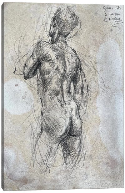 Captivating Male Figure Compositions Canvas Art Print - Samira Yanushkova