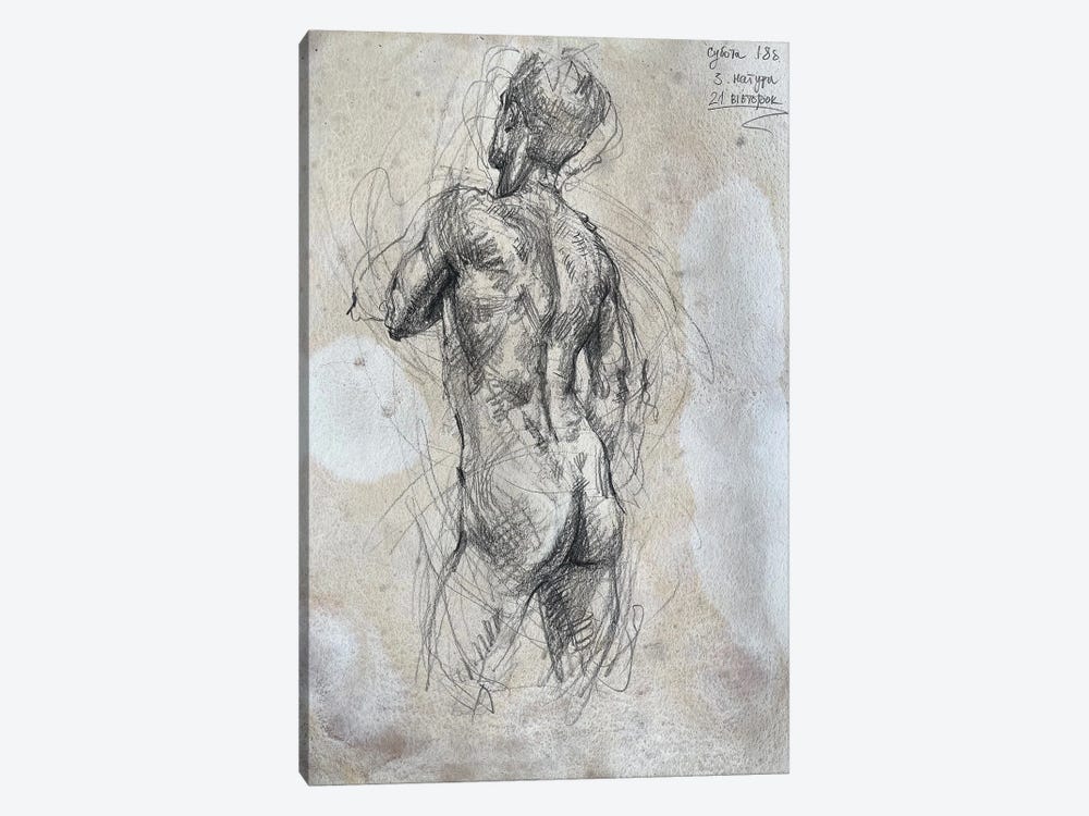 Captivating Male Figure Compositions by Samira Yanushkova 1-piece Canvas Art Print