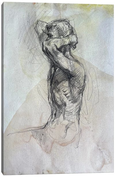 Sketches Of Masculine Grace Canvas Art Print - Samira Yanushkova