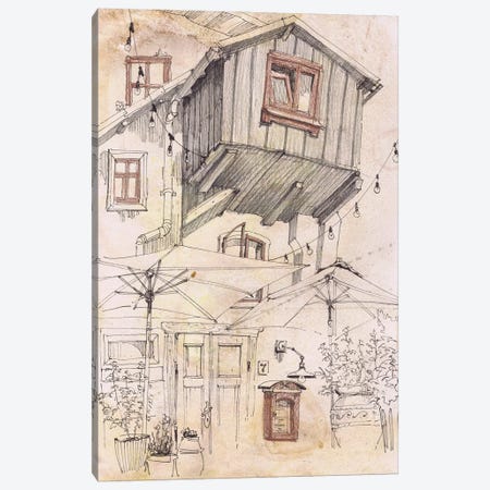 Serene Vintage Village Translated Canvas Print #SYH656} by Samira Yanushkova Canvas Art