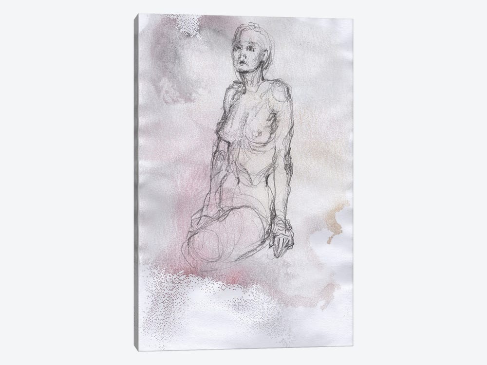 Erotic Sketch Drawing by Samira Yanushkova 1-piece Canvas Wall Art