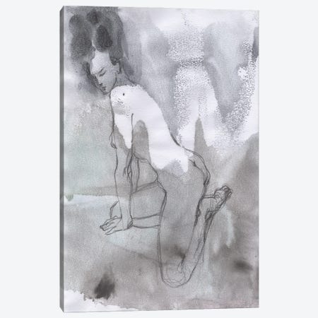 Classic Sketch Of A Naked Girl Canvas Print #SYH78} by Samira Yanushkova Canvas Print